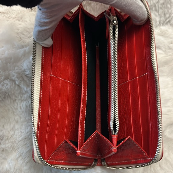 Balenciaga Bazaar striped leather long zip around wallet - Picture 13 of 17